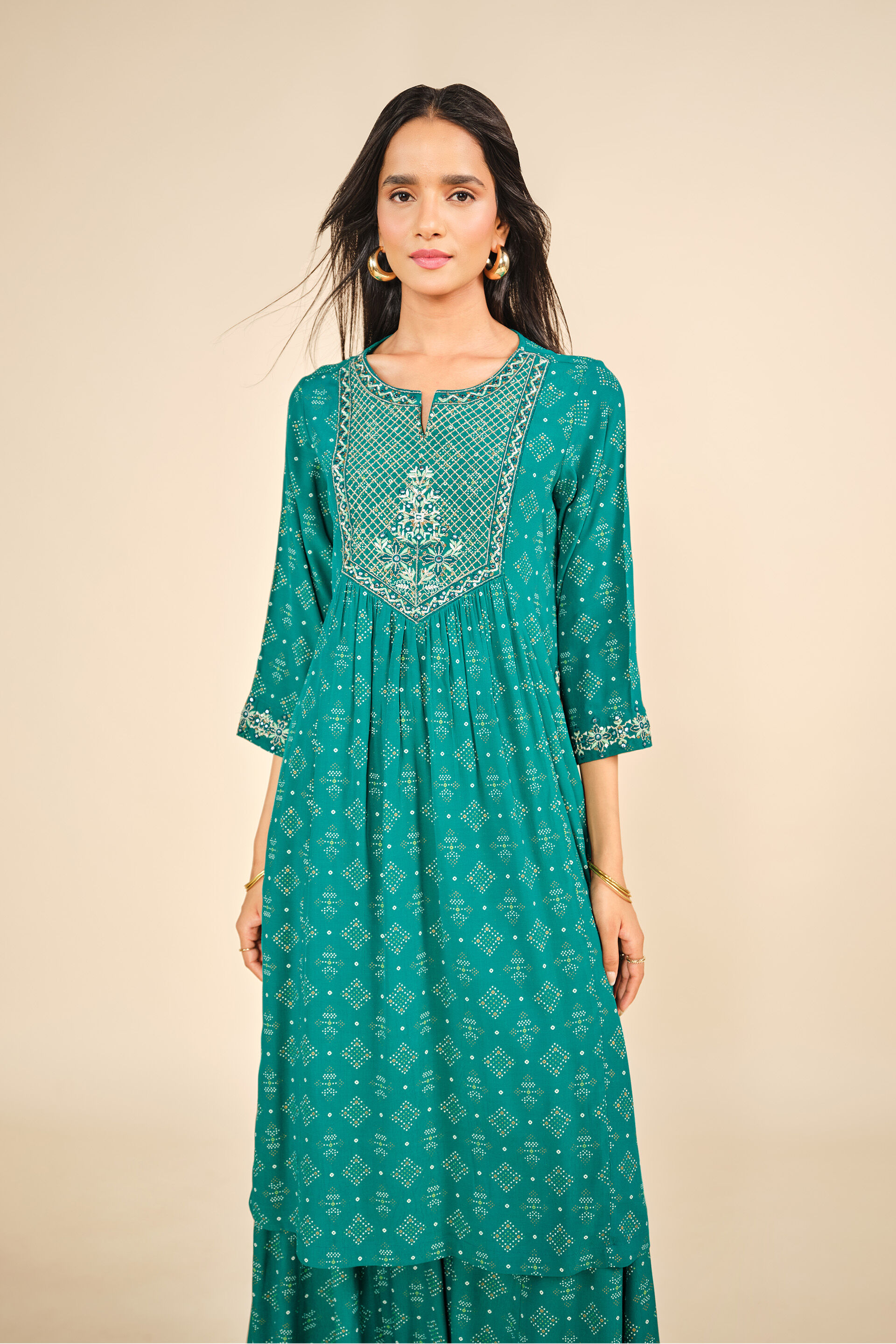 Samiran Kurta Set, Green, image 4